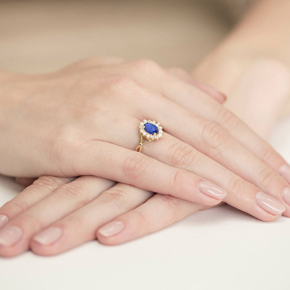 Pierścionek Szafir 0,90ct żółte złoto 4 Pierścionek Szafir 0,90ct żółte złoto - obrazek 4