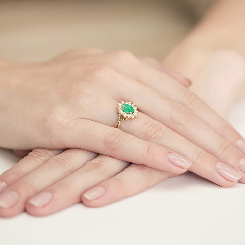 Pierścionek Szmaragd 0,80ct żółte złoto 4 Pierścionek Szmaragd 0,80ct żółte złoto - obrazek 4