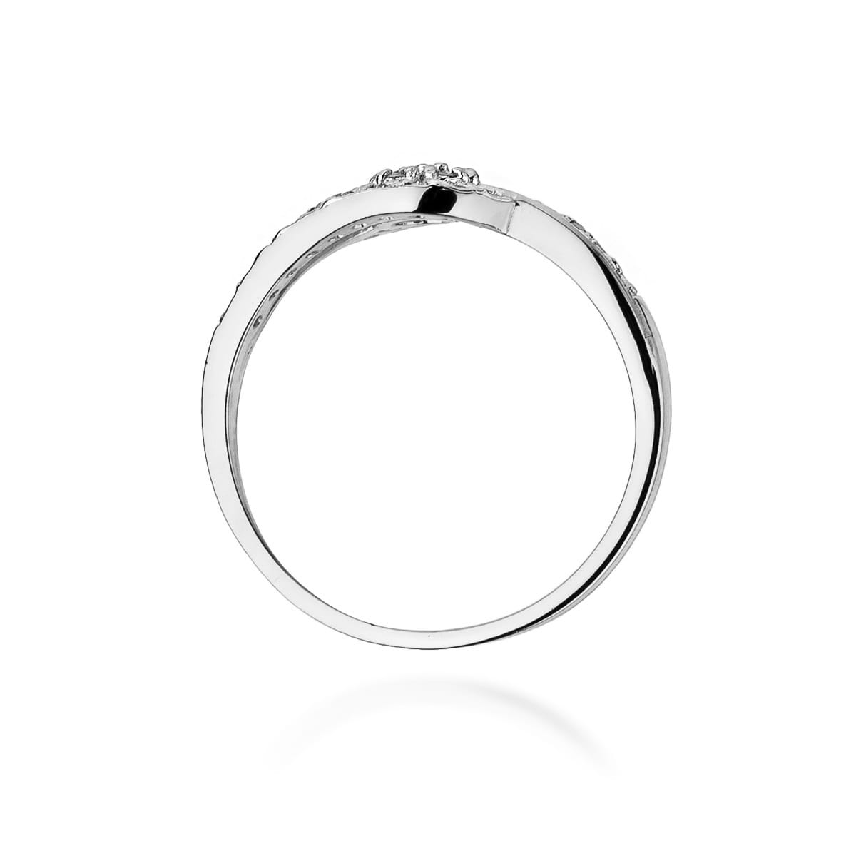 Pierścionek Diament 0,10ct białe złoto 3 Pierścionek Diament 0,10ct białe złoto - obrazek 3