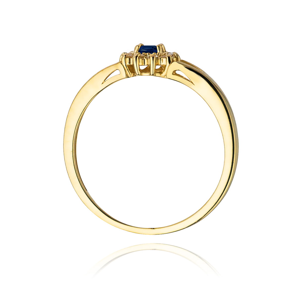 Pierścionek Szafir 0,15ct żółte złoto 3 Pierścionek Szafir 0,15ct żółte złoto - obrazek 3