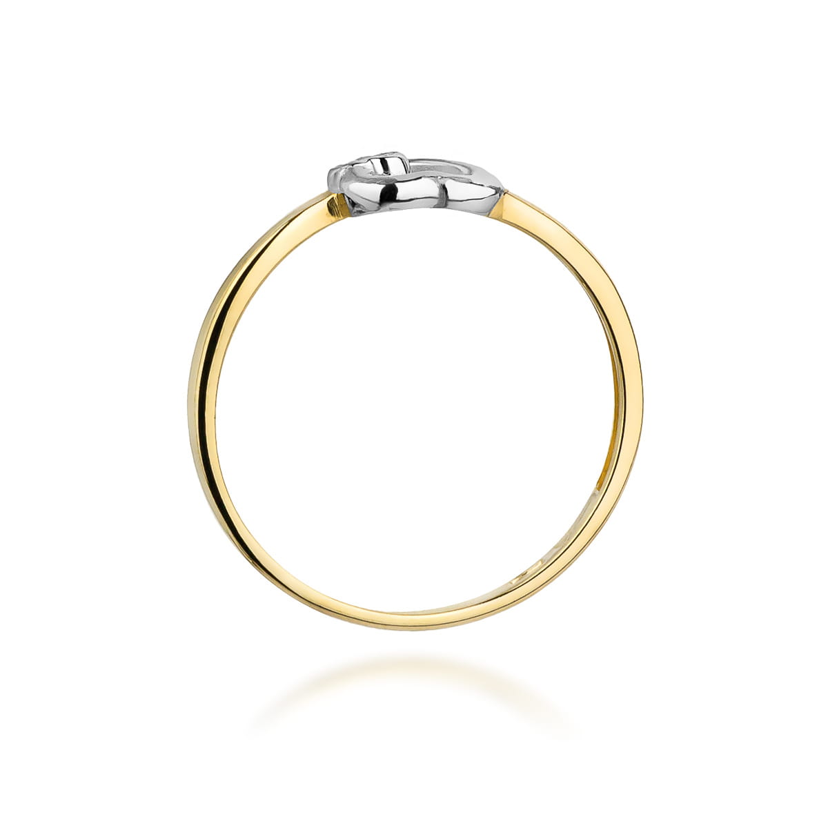Pierścionek Diament 0,02ct żółte złoto 3 Pierścionek Diament 0,02ct żółte złoto - obrazek 3