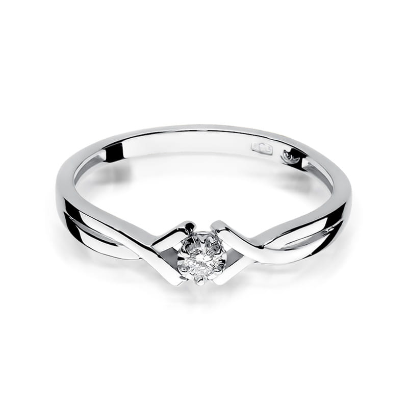 Pierścionek Diament 0,04ct białe złoto 2 04ct białe złoto Jubiler Kraków BigDIAMOND