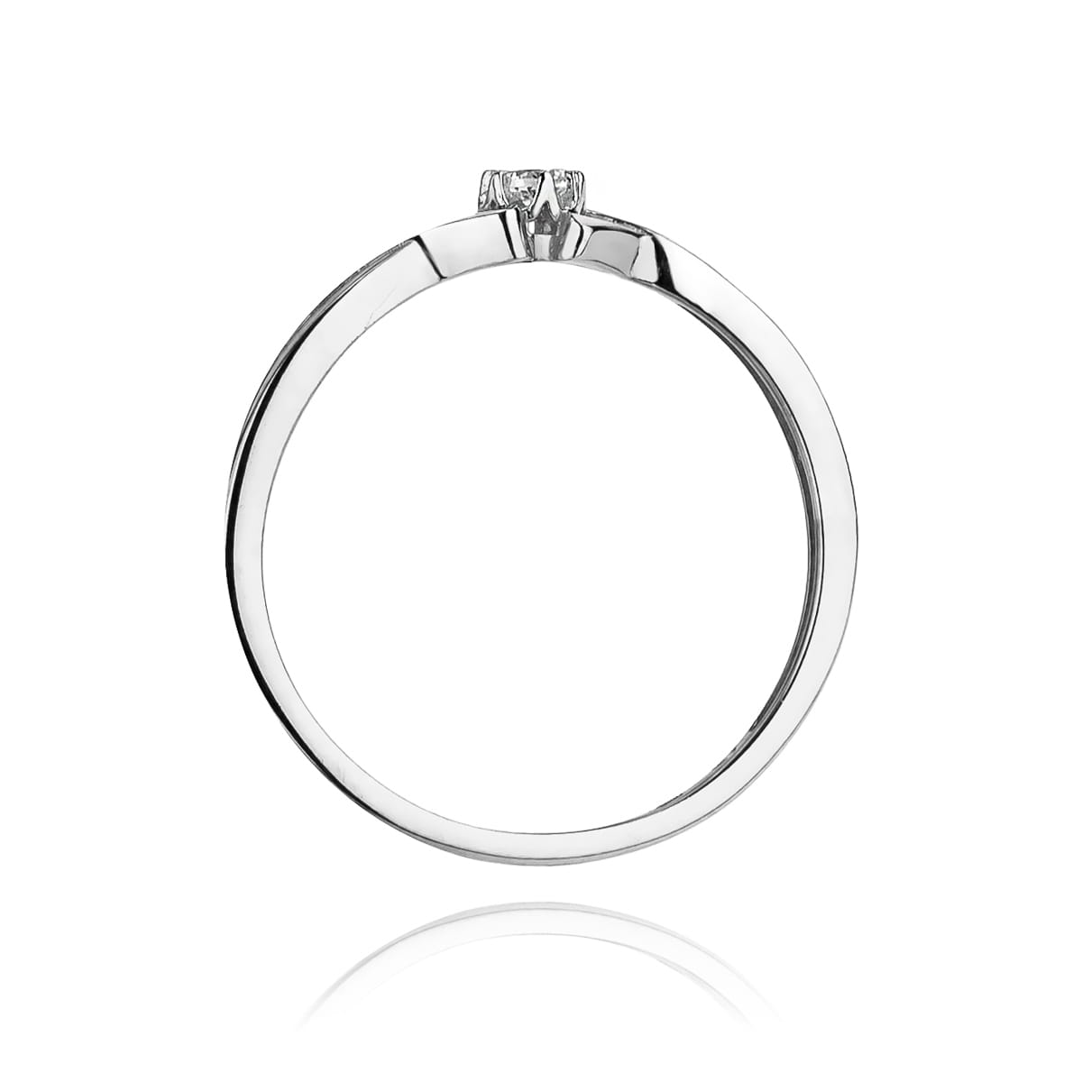 Pierścionek Diament 0,04ct białe złoto 3 Pierścionek Diament 0,04ct białe złoto - obrazek 3