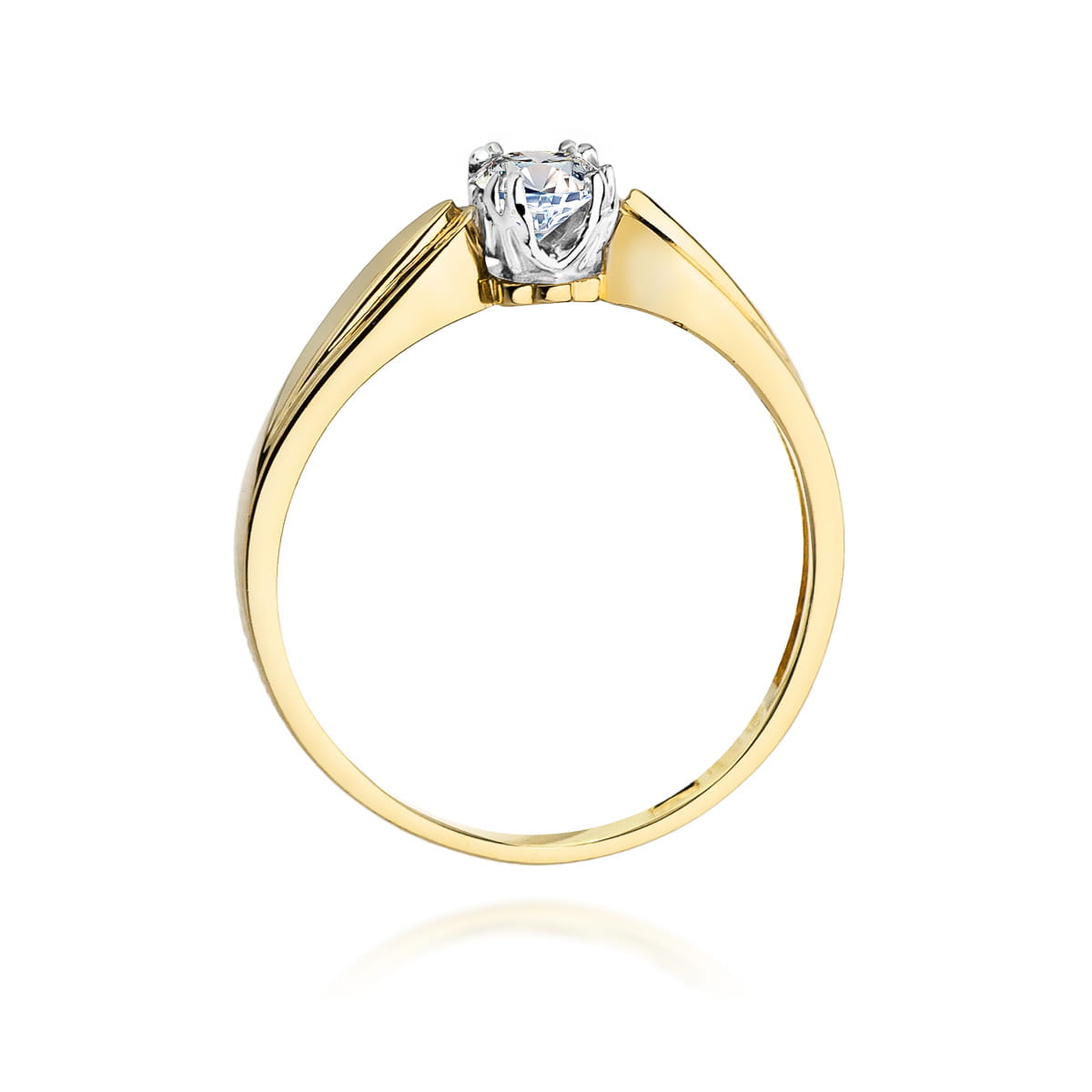 Pierścionek Diament 0,24ct żółte złoto 3 Pierścionek Diament 0,24ct żółte złoto - obrazek 3