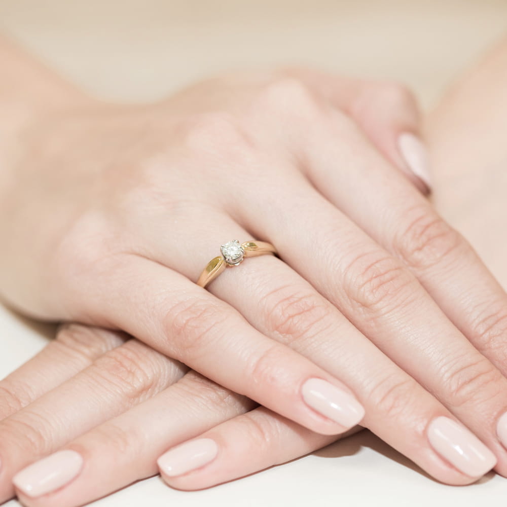 Pierścionek Diament 0,24ct żółte złoto 4 Pierścionek Diament 0,24ct żółte złoto - obrazek 4