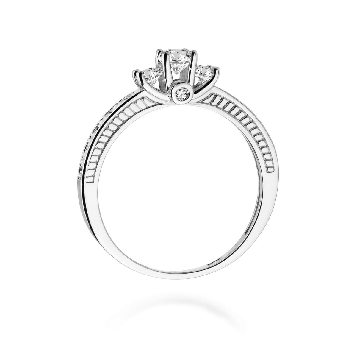 Pierścionek Diament 0,20ct białe złoto 3 Pierścionek Diament 0,20ct białe złoto - obrazek 3