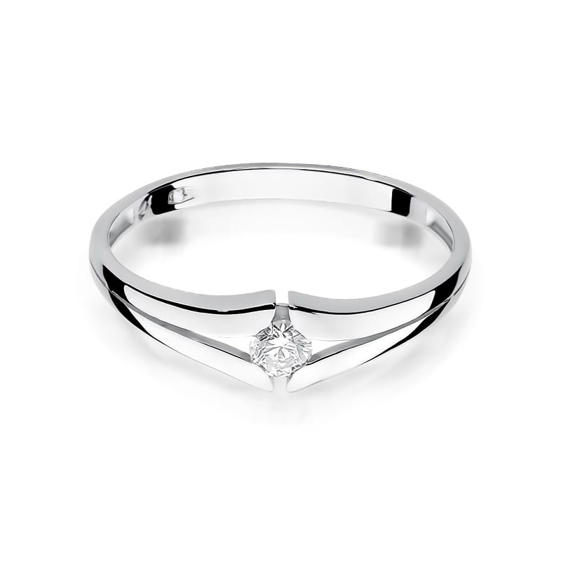 Pierścionek Diament 0,08ct białe złoto 2 08ct białe złoto Jubiler Kraków BigDIAMOND