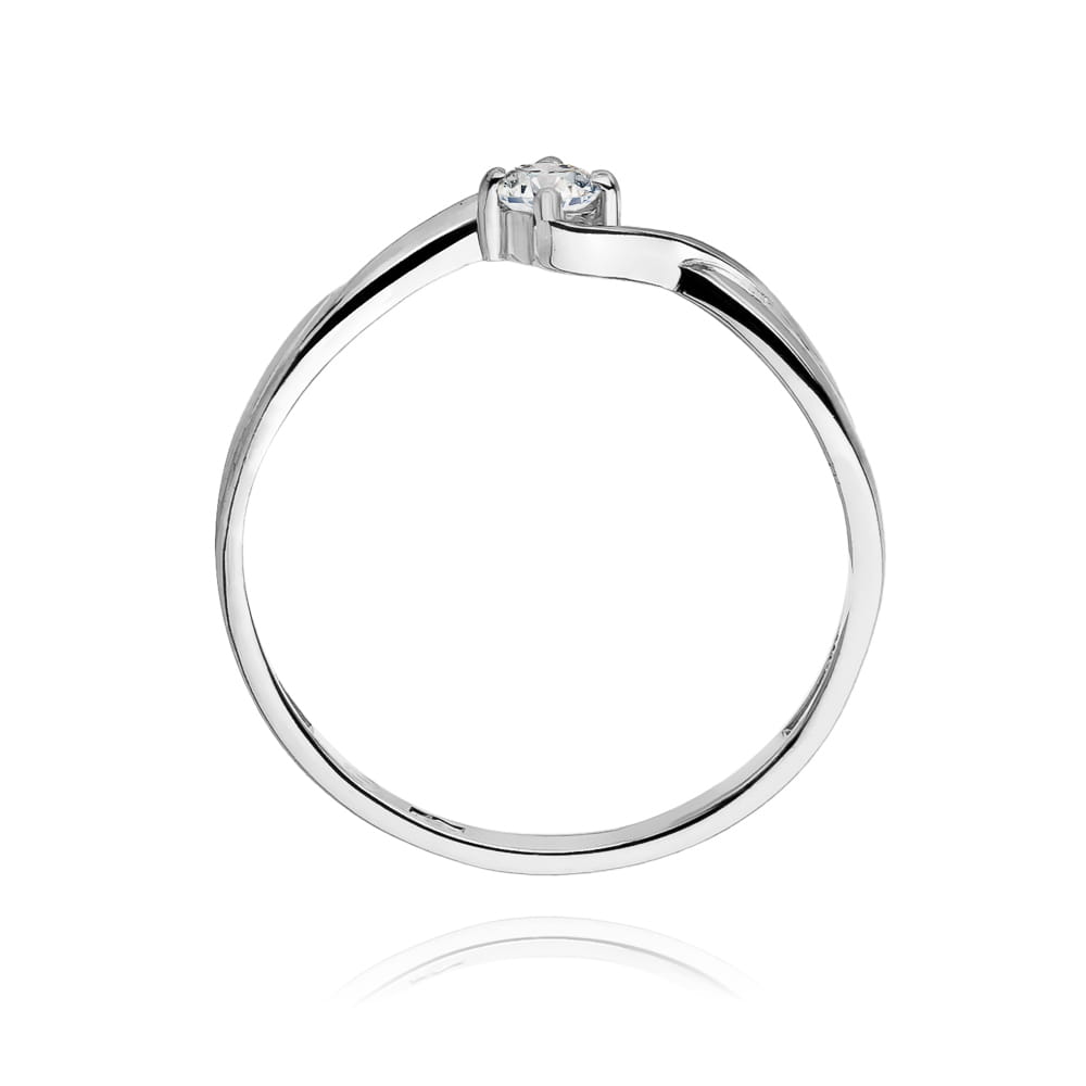 Pierścionek Diament 0,10ct białe złoto 3 Pierścionek Diament 0,10ct białe złoto - obrazek 3