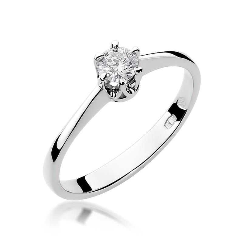 Pierścionek Diament 0,20ct białe złoto 1 Pierścionek W220 Diament 0