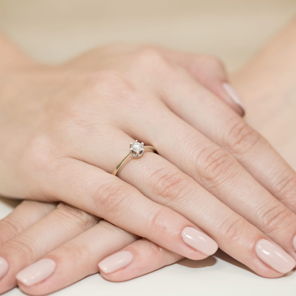 Pierścionek Diament 0,25ct białe złoto 4 Pierścionek Diament 0,25ct białe złoto - obrazek 4