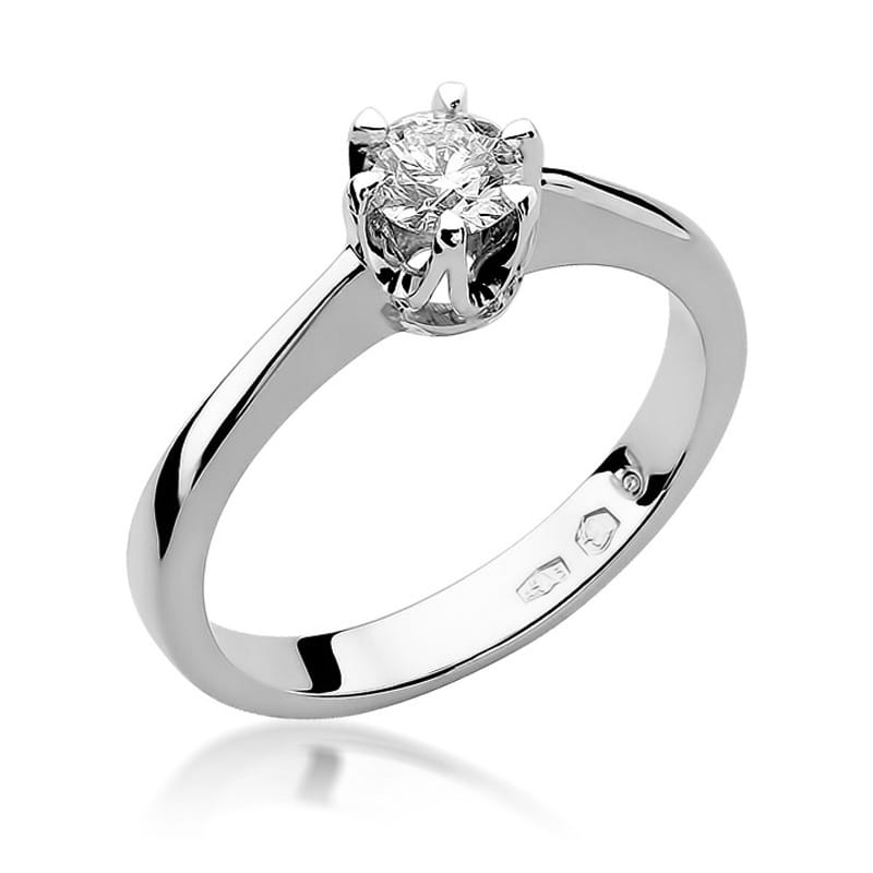 Pierścionek Diament 0,25ct białe złoto 1 Pierścionek W220B Diament 0