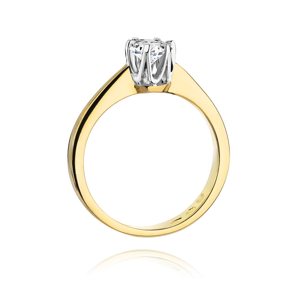 Pierścionek Diament 0,25ct żółte złoto 3 Pierścionek Diament 0,25ct żółte złoto - obrazek 3