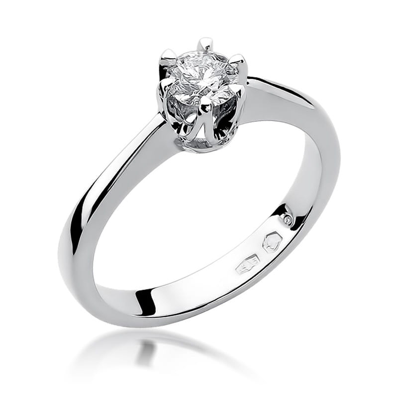 Pierścionek Diament 0,30ct białe złoto 1 Pierścionek W220B Diament 0