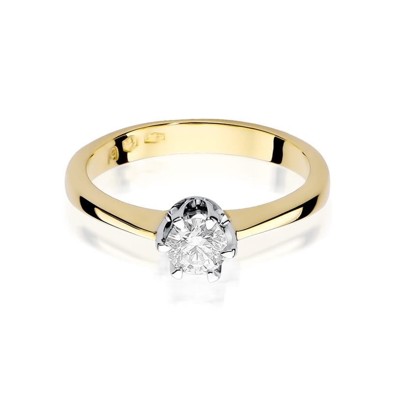 Pierścionek Diament 0,30ct żółte złoto 2 30ct żółte złoto Jubiler Kraków BigDIAMOND