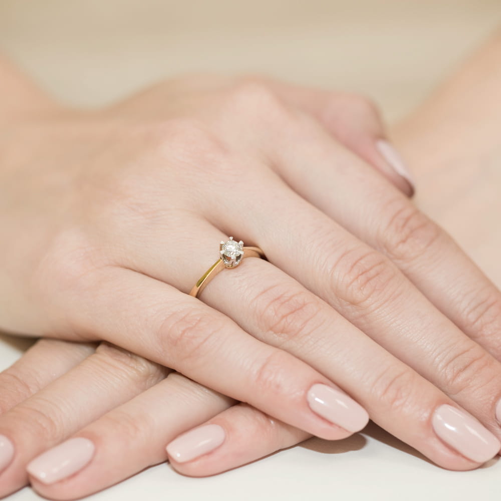 Pierścionek Diament 0,30ct żółte złoto 4 Pierścionek Diament 0,30ct żółte złoto - obrazek 4