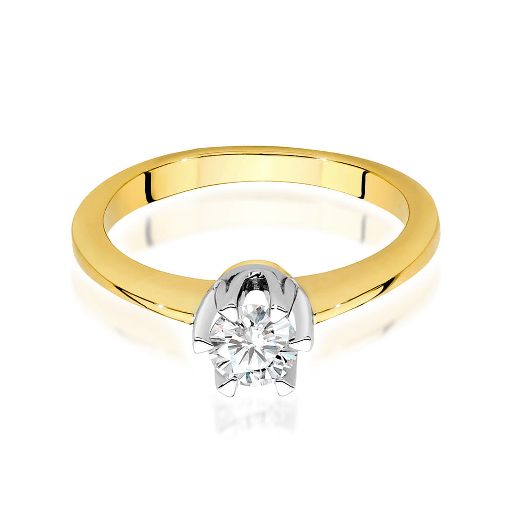 Pierścionek Diament 0,40ct żółte złoto 2 40ct żółte złoto Jubiler Kraków BigDIAMOND