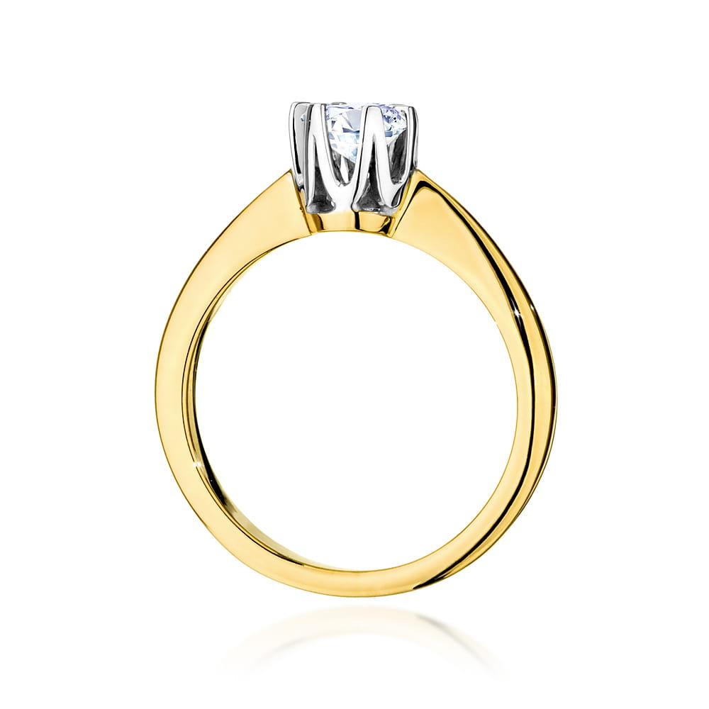 Pierścionek Diament 0,40ct żółte złoto 3 Pierścionek Diament 0,40ct żółte złoto - obrazek 3