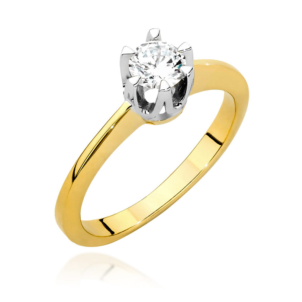 Pierścionek Diament 0,40ct żółte złoto 1 Pierścionek W220B Diament 0