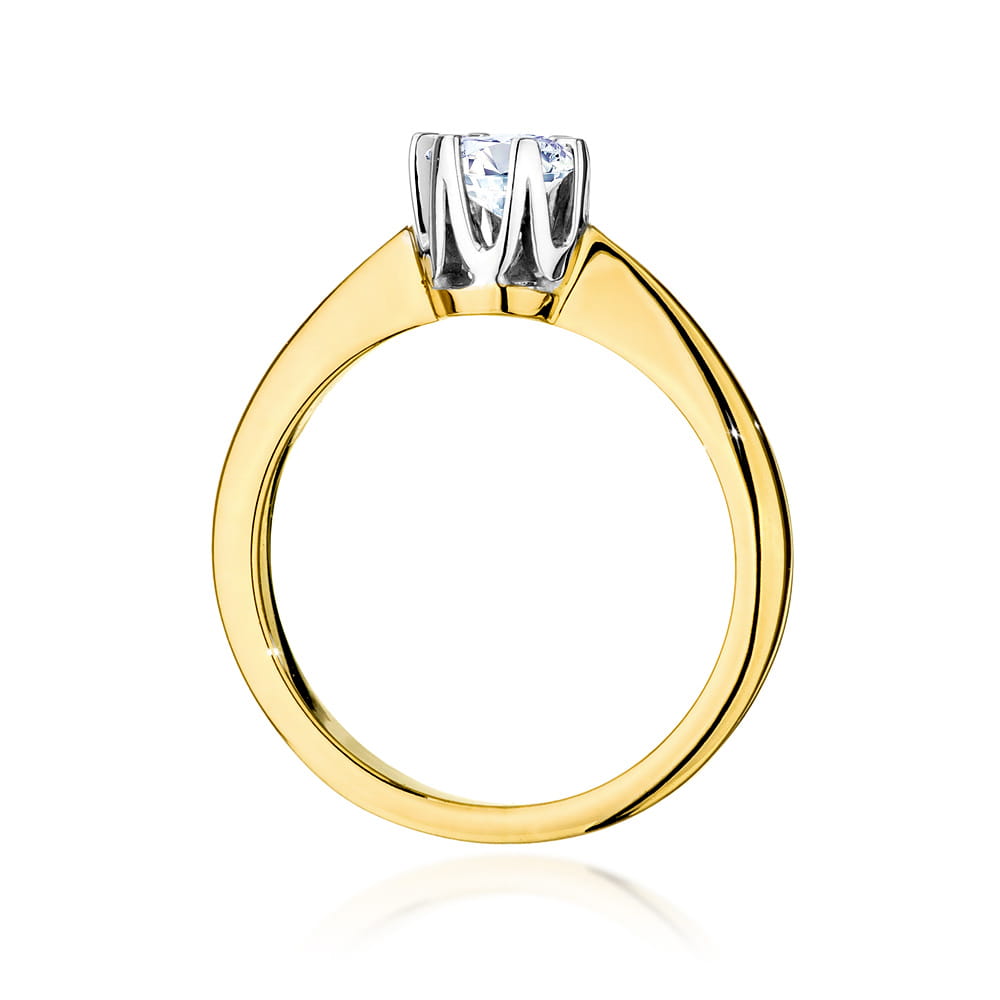 Pierścionek Diament 0,50ct żółte złoto 3 Pierścionek Diament 0,50ct żółte złoto - obrazek 3