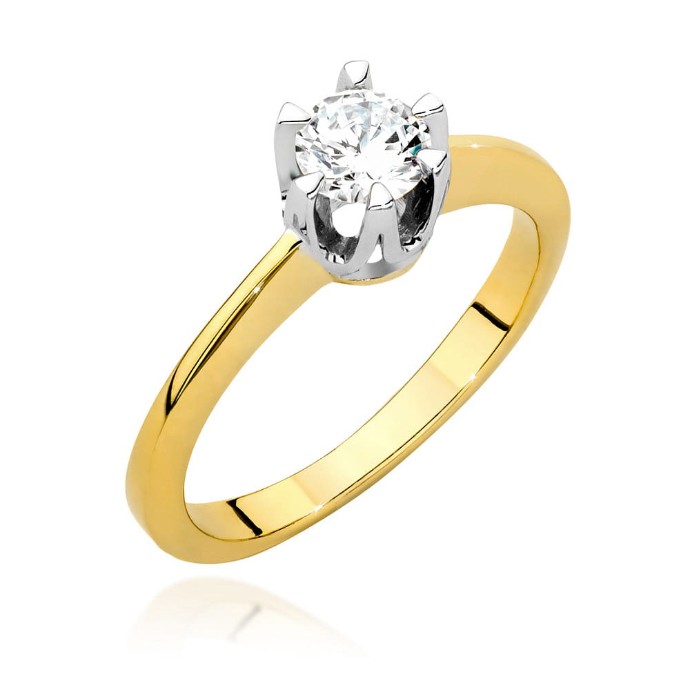 Pierścionek Diament 0,50ct żółte złoto 1 Pierścionek W220B Diament 0