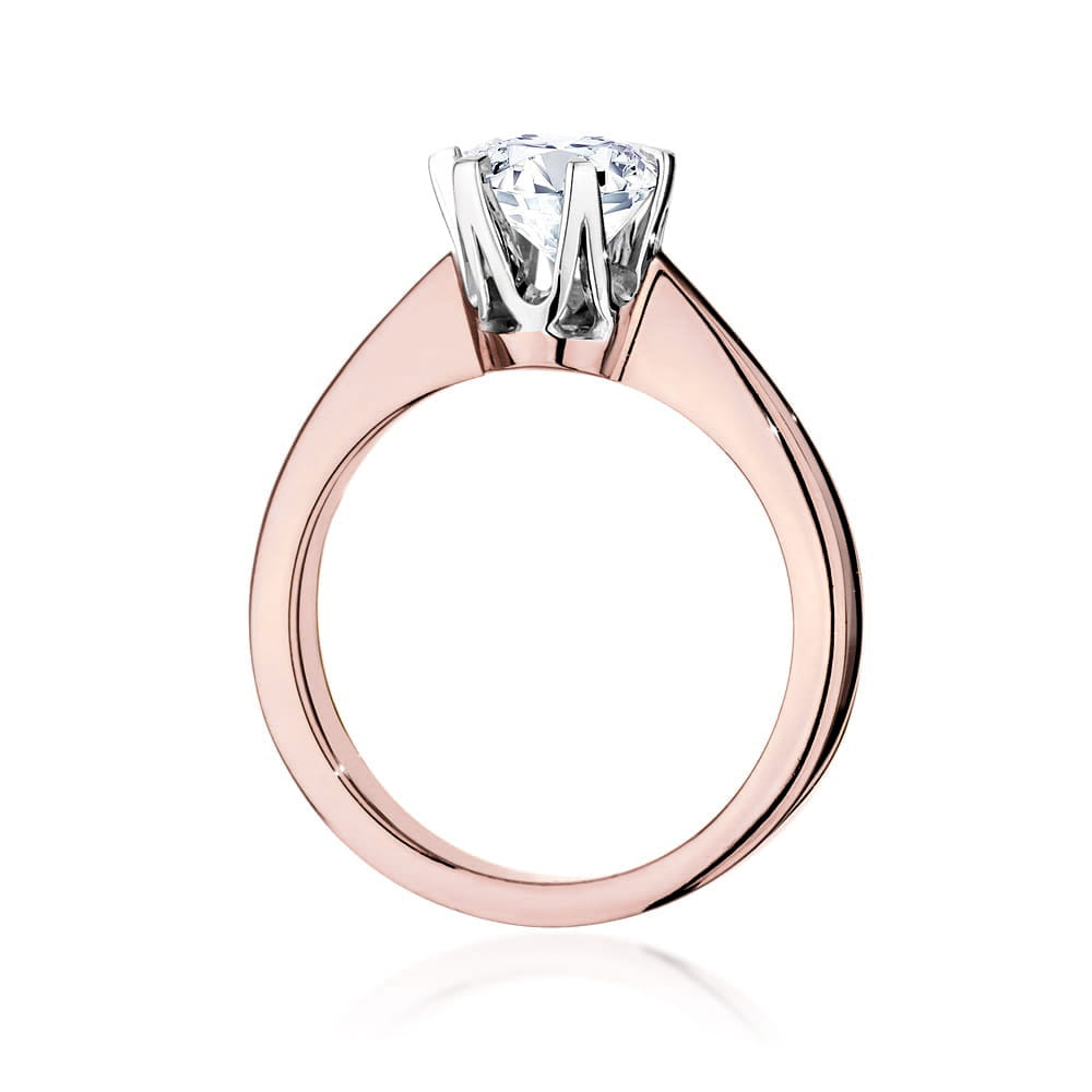 Pierścionek Diament 0,70ct różowe złoto 3 Pierścionek Diament 0,70ct różowe złoto - obrazek 3