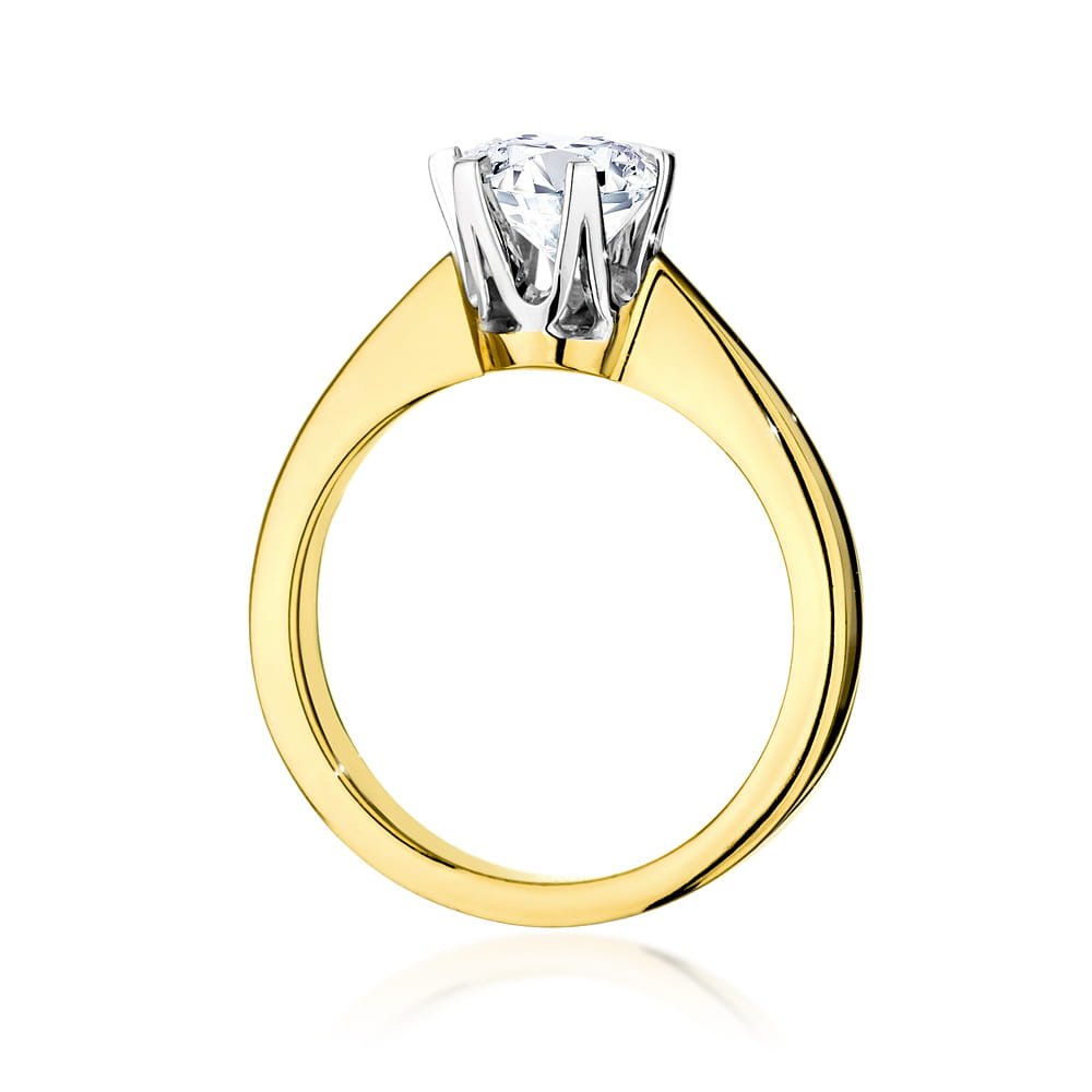 Pierścionek Diament 0,70ct żółte złoto 3 Pierścionek Diament 0,70ct żółte złoto - obrazek 3