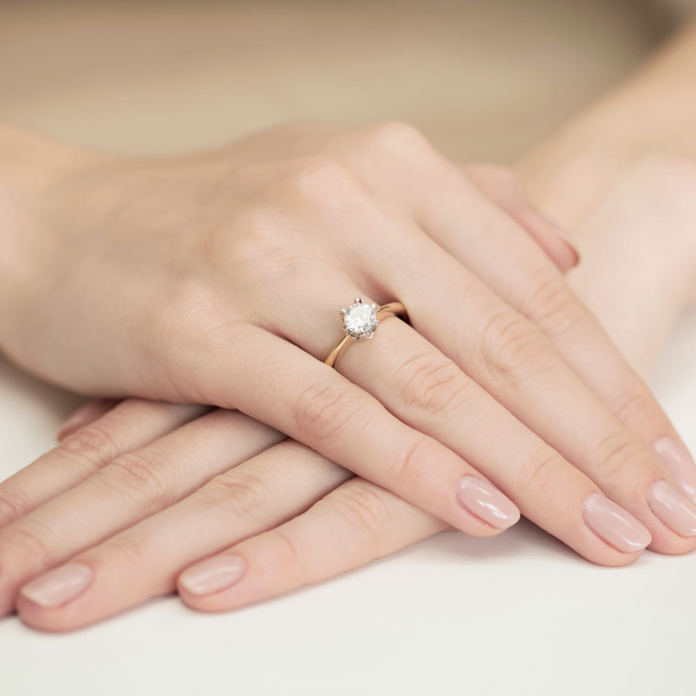 Pierścionek Diament 0,70ct żółte złoto 4 Pierścionek Diament 0,70ct żółte złoto - obrazek 4