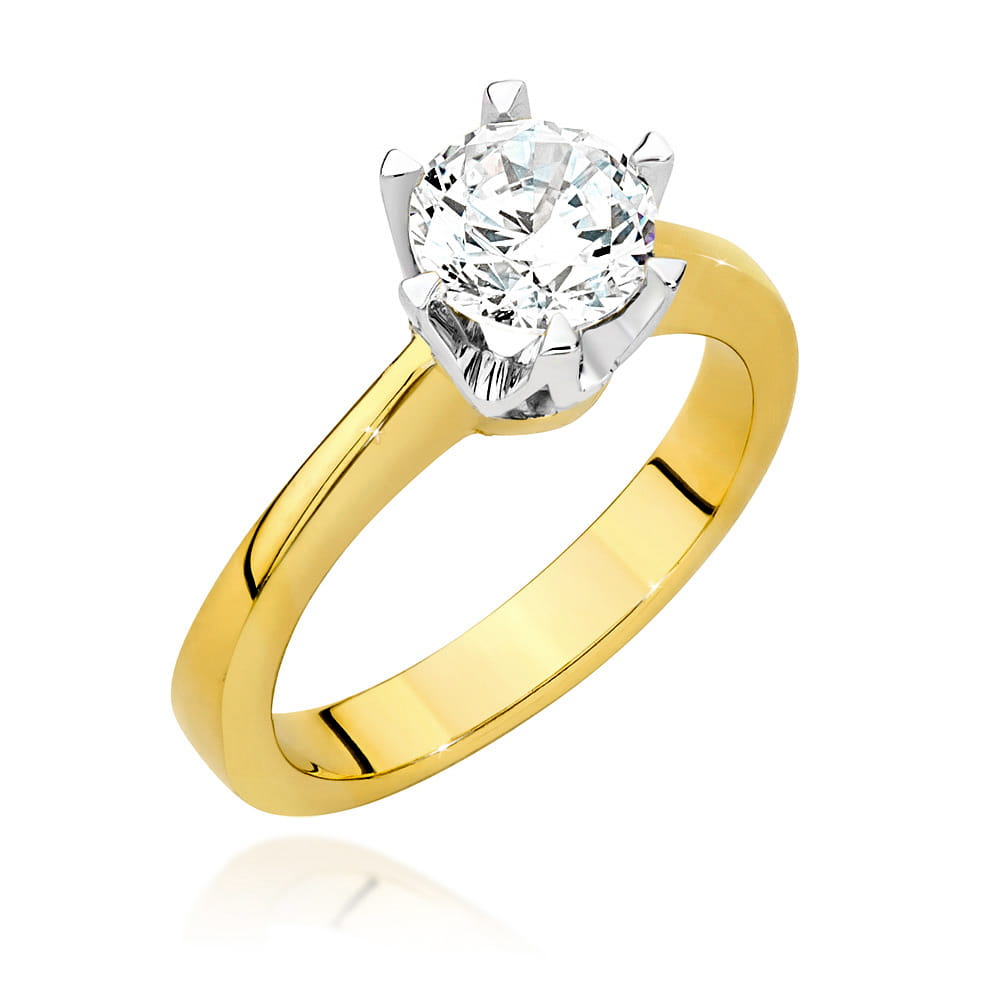 Pierścionek Diament 0,70ct żółte złoto 1 Pierścionek W220B Diament 0