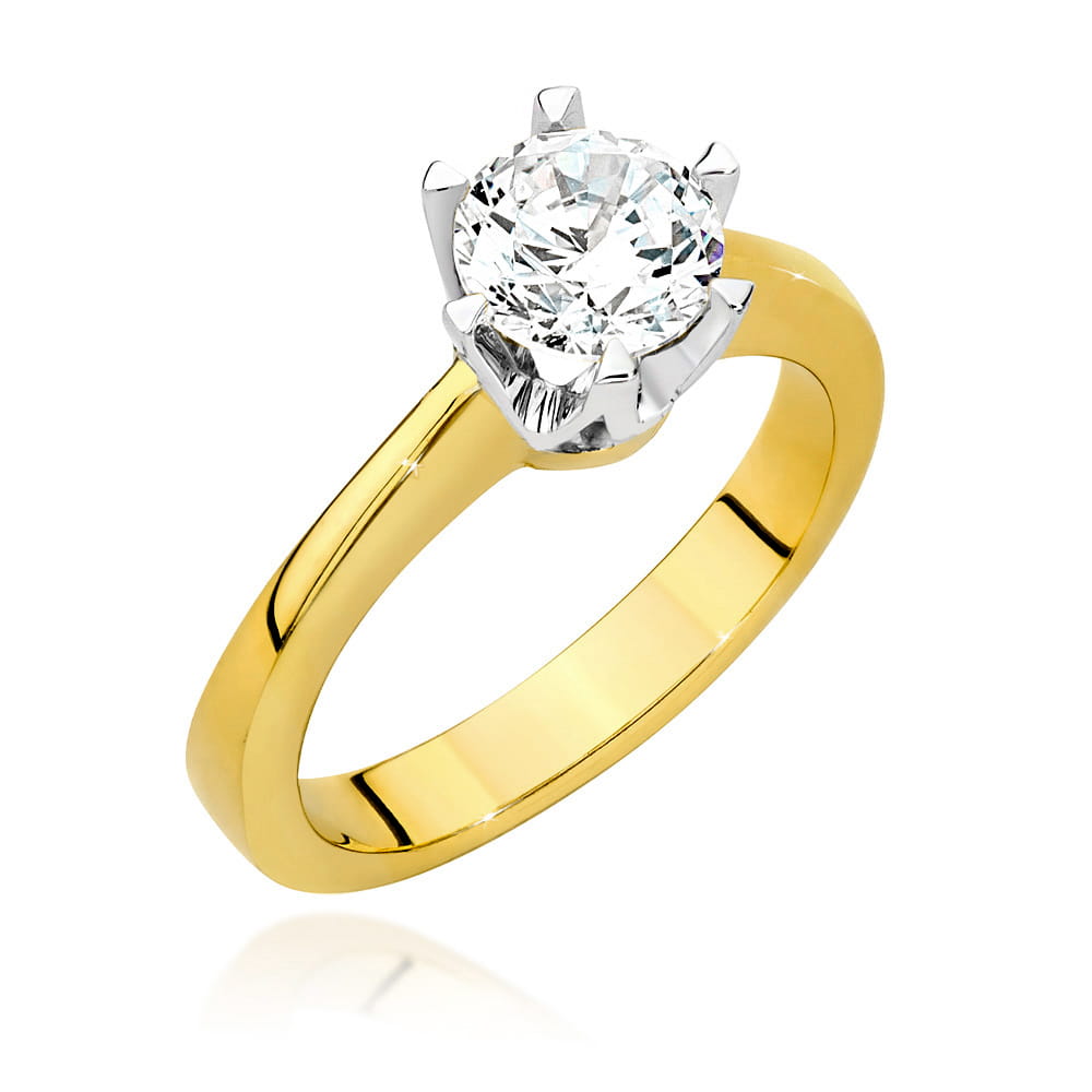 Pierścionek Diament 1,00ct żółte złoto 1 Pierścionek W220B Diament 1