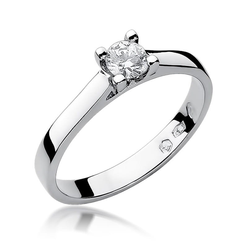 Pierścionek Diament 0,25ct białe złoto 1 Pierścionek W221B Diament 0