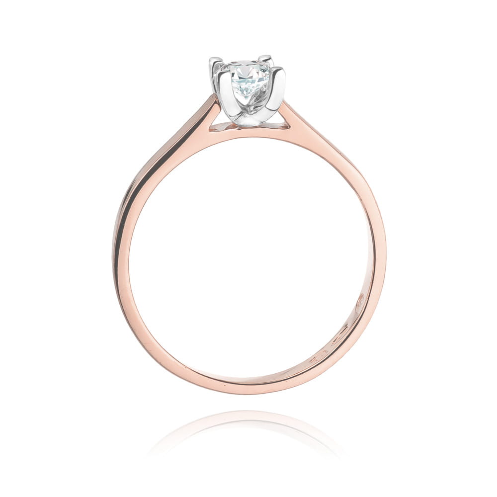 Pierścionek Diament 0,25ct różowe złoto 3 Pierścionek Diament 0,25ct różowe złoto - obrazek 3
