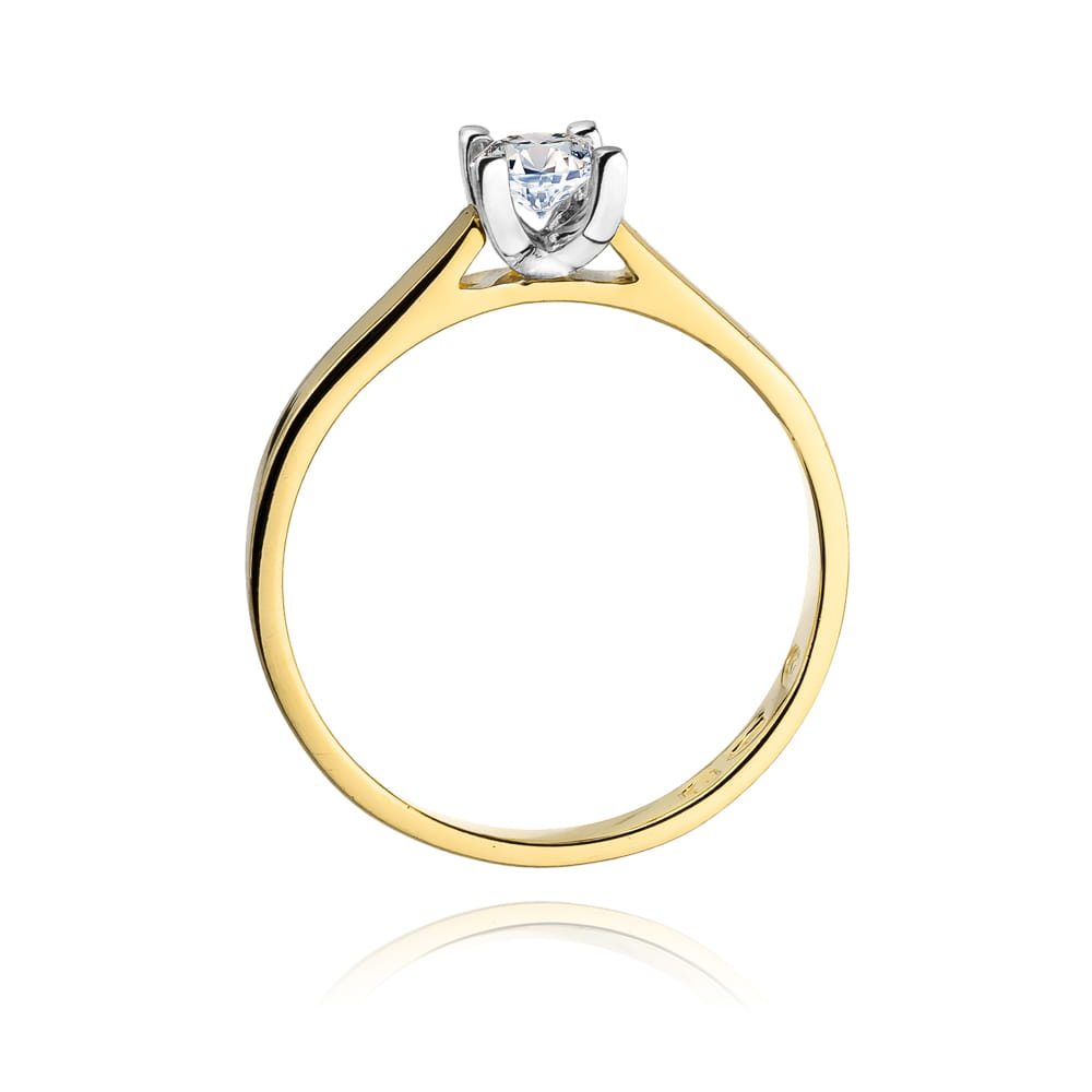 Pierścionek Diament 0,25ct żółte złoto 3 Pierścionek Diament 0,25ct żółte złoto - obrazek 3