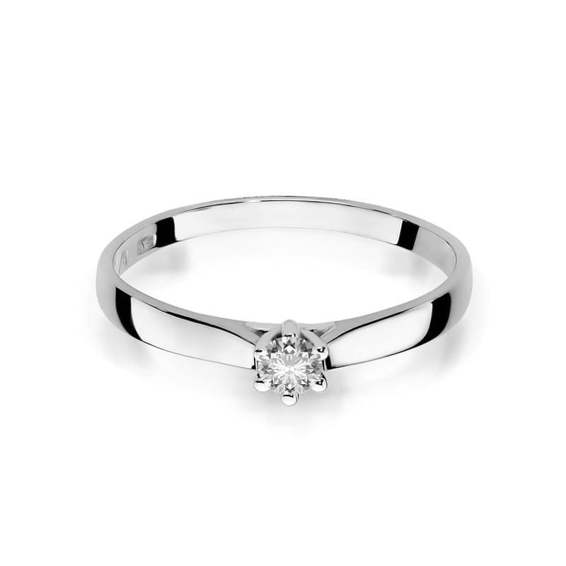Pierścionek Diament 0,12ct białe złoto 2 12ct białe złoto Jubiler Kraków BigDIAMOND