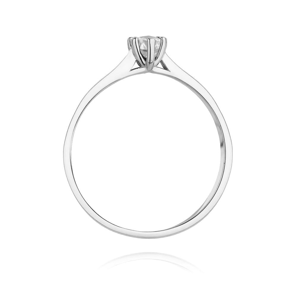 Pierścionek Diament 0,15ct białe złoto 3 Pierścionek Diament 0,15ct białe złoto - obrazek 3