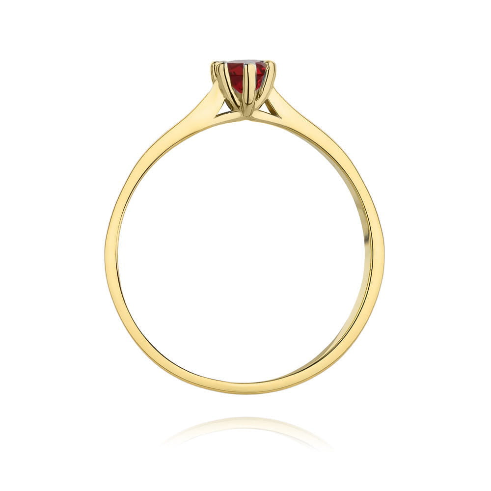 Pierścionek Rubin 0,15ct żółte złoto 3 Pierścionek Rubin 0,15ct żółte złoto - obrazek 3
