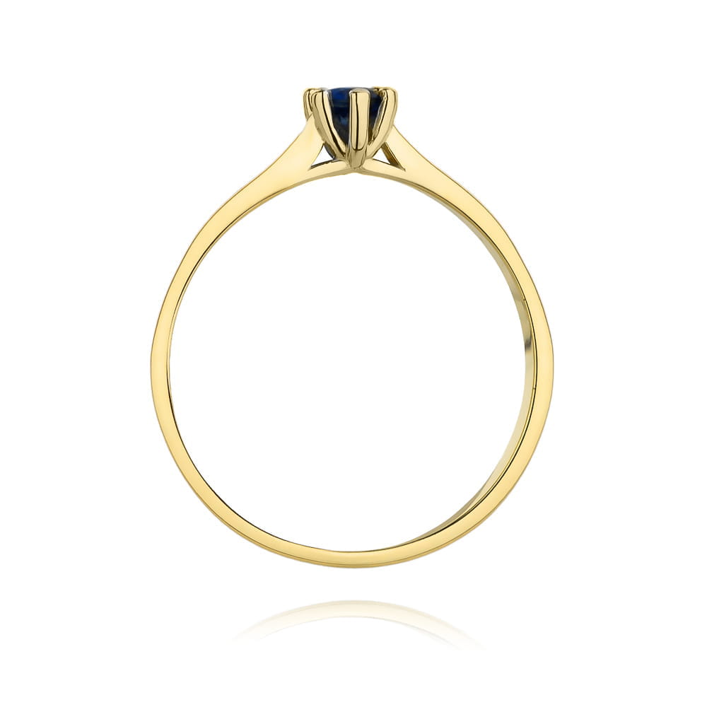 Pierścionek Szafir 0,15ct żółte złoto 3 Pierścionek Szafir 0,15ct żółte złoto - obrazek 3