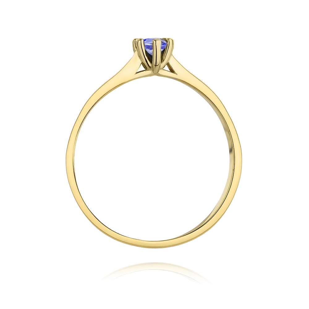 Pierścionek Tanzanit 0,15ct żółte złoto 3 Pierścionek Tanzanit 0,15ct żółte złoto - obrazek 3