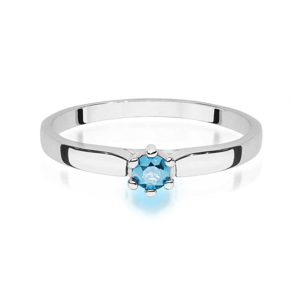 Pierścionek Topaz 0,15ct białe złoto 2 15ct białe złoto Jubiler Kraków BigDIAMOND