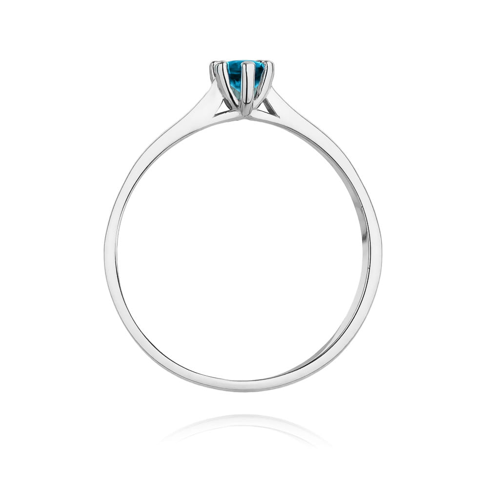 Pierścionek Topaz 0,15ct białe złoto 3 Pierścionek Topaz 0,15ct białe złoto - obrazek 3