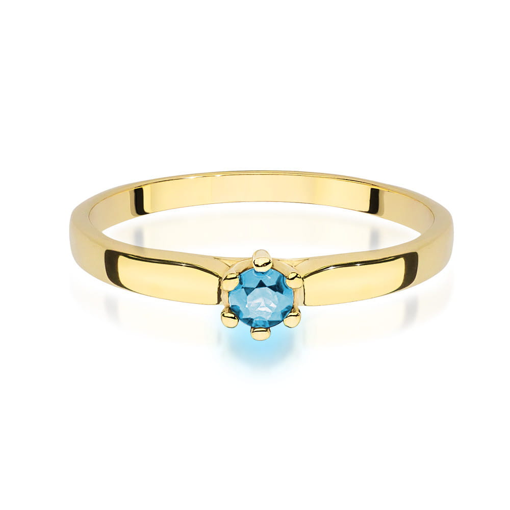 Pierścionek Topaz 0,15ct żółte złoto 2 15ct żółte złoto Jubiler Kraków BigDIAMOND