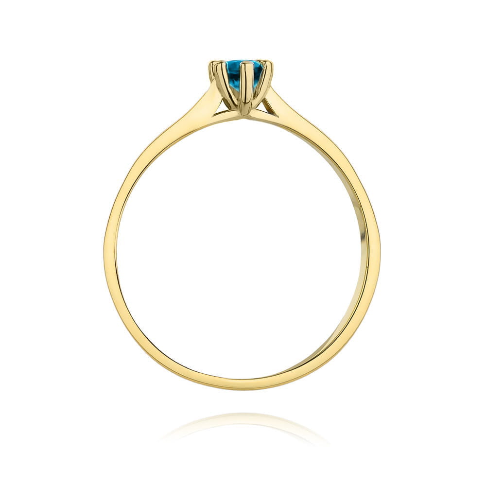 Pierścionek Topaz 0,15ct żółte złoto 3 Pierścionek Topaz 0,15ct żółte złoto - obrazek 3