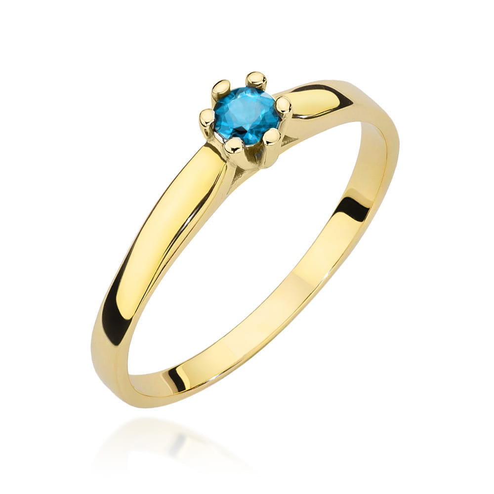 Pierścionek Topaz 0,15ct żółte złoto 1 Pierścionek W222 Topaz 0