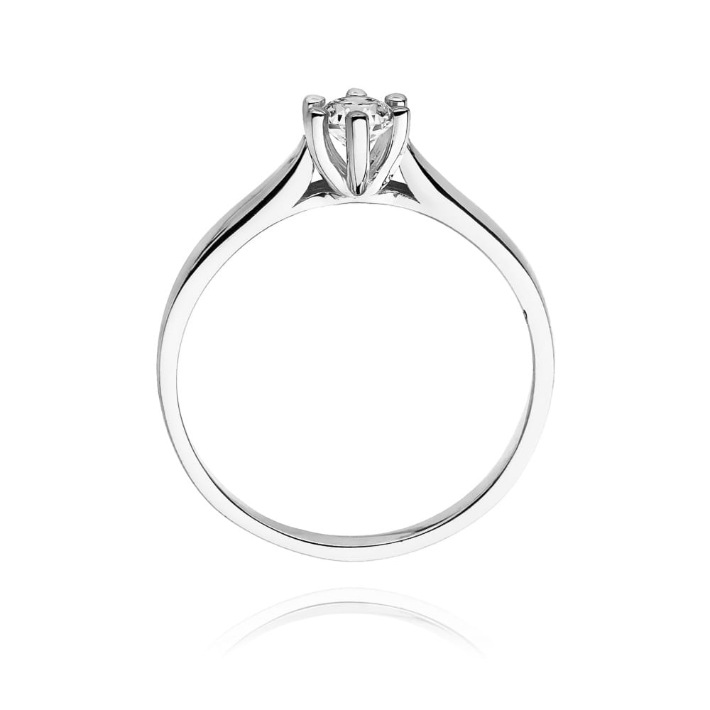 Pierścionek Diament 0,20ct białe złoto 3 Pierścionek Diament 0,20ct białe złoto - obrazek 3