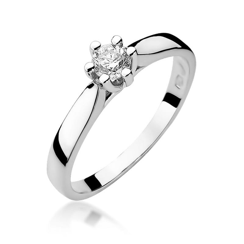Pierścionek Diament 0,20ct białe złoto 1 Pierścionek W222B Diament 0