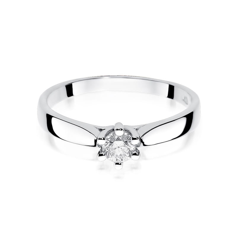 Pierścionek Diament 0,25ct białe złoto 2 25ct białe złoto Jubiler Kraków BigDIAMOND