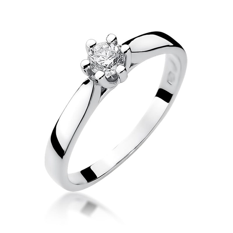 Pierścionek Diament 0,30ct białe złoto 1 Pierścionek W222B Diament 0