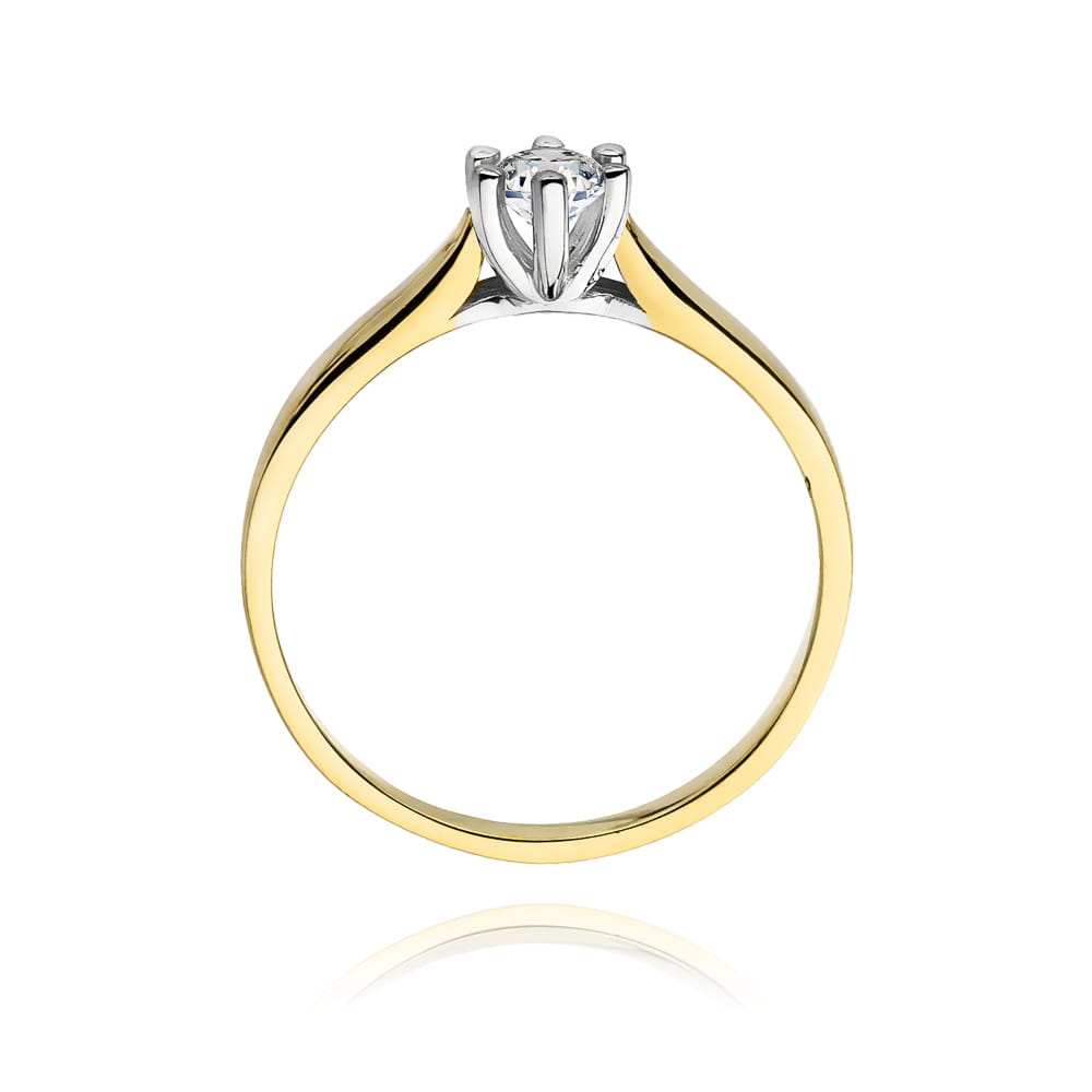 Pierścionek Diament 0,30ct żółte złoto 3 Pierścionek Diament 0,30ct żółte złoto - obrazek 3