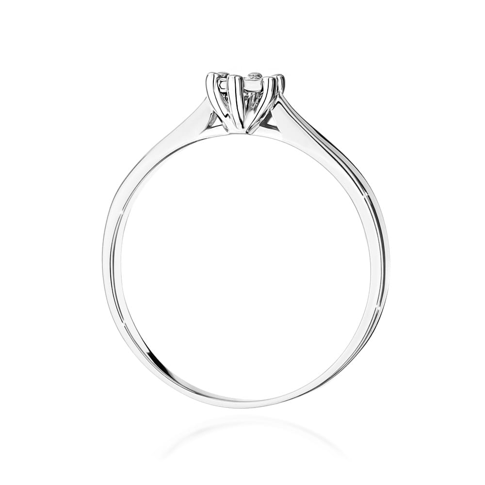 Pierścionek W222BT Diament 0,08ct białe złoto 3 Pierścionek W222BT Diament 0,08ct białe złoto - obrazek 3