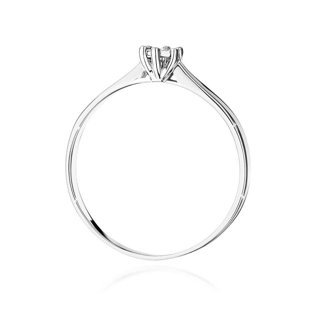 Pierścionek Diament 0,01ct białe złoto 3 Pierścionek Diament 0,01ct białe złoto - obrazek 3