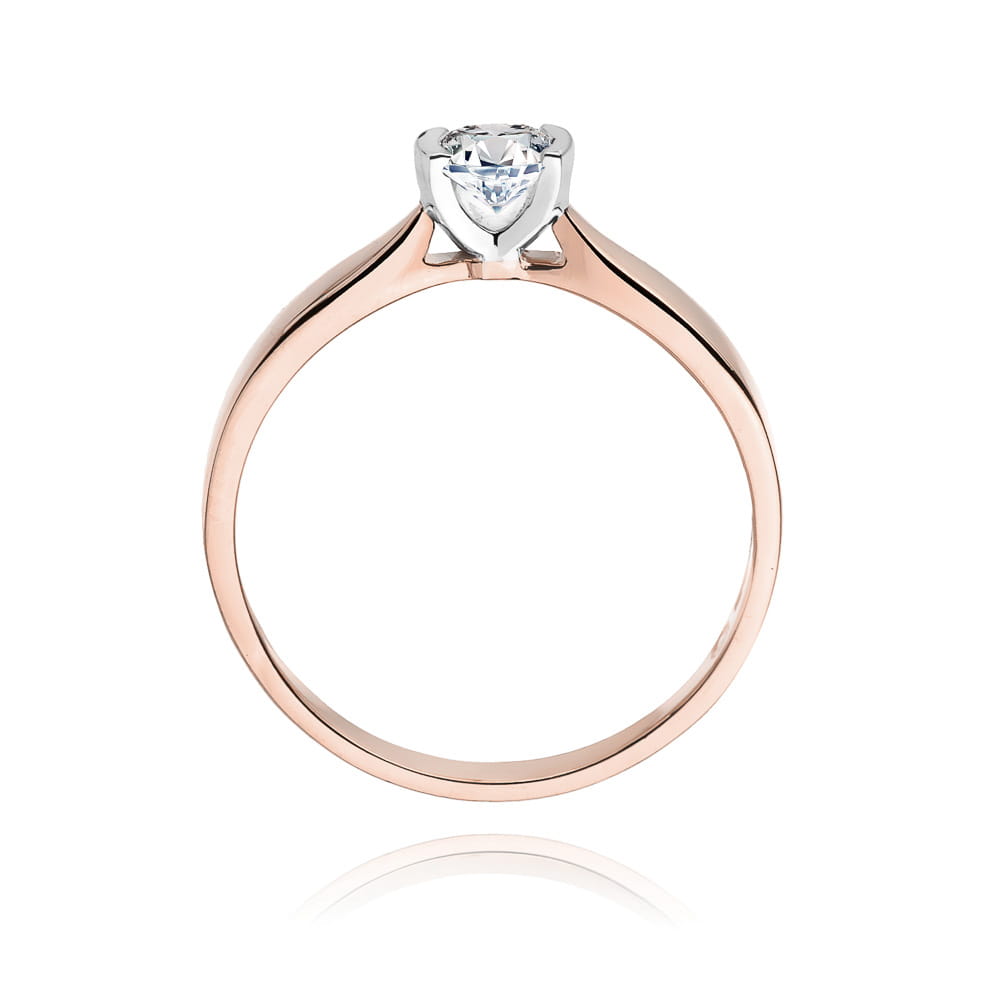 Pierścionek Diament 0,25ct różowe złoto 3 Pierścionek Diament 0,25ct różowe złoto - obrazek 3